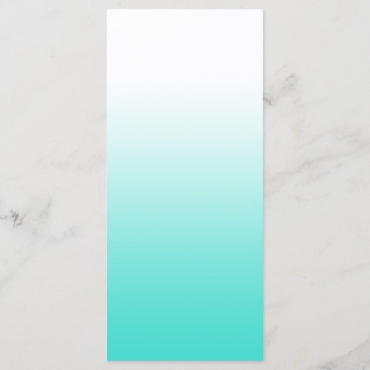 Menu Dégradé Turquoise minimaliste (Dos)