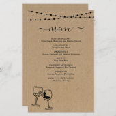 Menu Dégustation (Devant / Derrière)