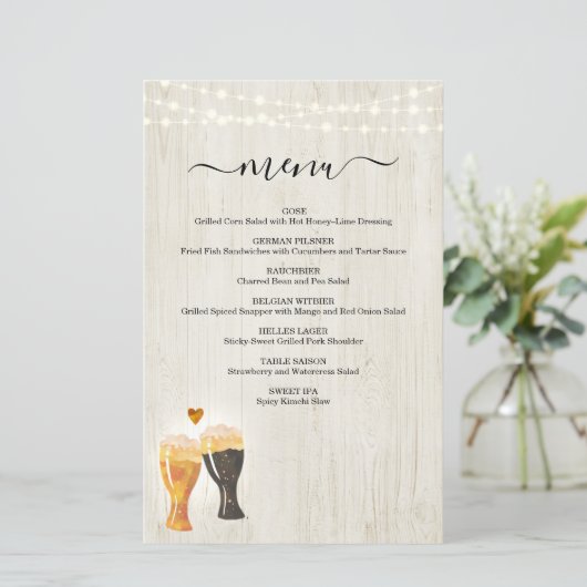 Menu Dégustation de bière (Debout devant)