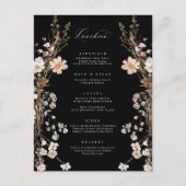 Menu déjeuner Mariage fleur sauvage Boho Fête des  (Devant)