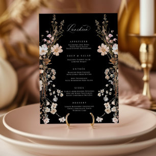 Menu déjeuner Mariage fleur sauvage Boho Fête des 