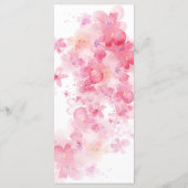 Menu Délicat Mariage floral aquarelle (Dos)