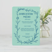 Menu Delicate Botanical Hanukkah Party Dinner CUSTOM (Debout devant)