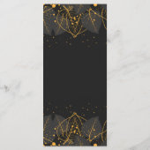 Menu Delicate Gold Leaves Wedding (Achterkant)