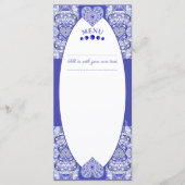 Menu Dentelle en céramique Bleu de Grèce (Devant)