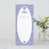 Menu Dentelle en céramique Bleu de Grèce (Debout devant)