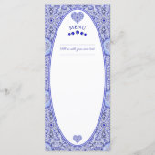 Menu Dentelle en céramique Bleu de Grèce (Devant)