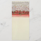 Menu Dentelle Rose Antique Rouge Rustique Burlap Victor (Dos)