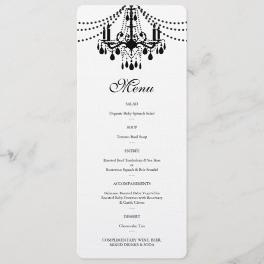 Menu d'entreprise de dîner (Devant)