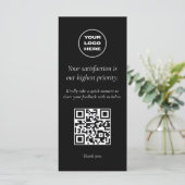 Menu Dépliant Code QR pour les livres de serveur avec c (Debout devant)