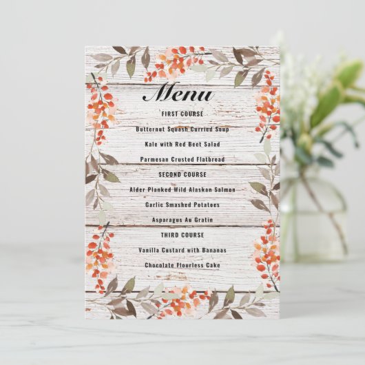 Menu des baies Thanksgiving (Debout devant)