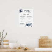 Menu des boissons Affiche de mariage (Cuisine)