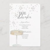 Menu des boissons de la douche de mariée Perles & (Devant)