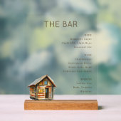 Menu des Boissons du Chalet en Bois Rustique (Neutre)