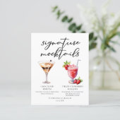 Menu des boissons Mocktails au chocolat et fraise (Debout devant)