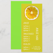 Menu des boissons santé (Devant / Derrière)