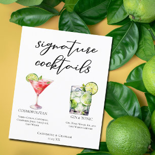 Menu des Cocktails Signature Cosmopolitan Gin & To