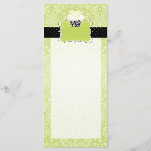 Menu des cupcakes à la citron vert PixDezines (Dos)