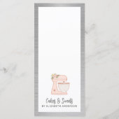 Menu des desserts du pâtissier de boulangerie (Dos)