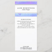 Menu des écailles de sirène rose pastel, aqua et l (Dos)