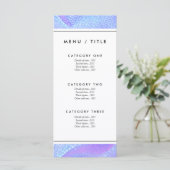 Menu des écailles de sirène rose pastel, aqua et l (Debout devant)