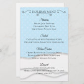 Menu des fêtes de Noël de neige simple (Devant / Derrière)