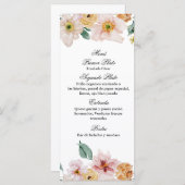 Menu des fleurs sauvages du printemps (Devant / Derrière)