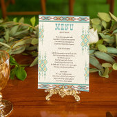 Menu des mariages tribaux du boho du sud-ouest