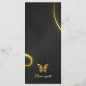 Menu des papillons noires d'or (Dos)