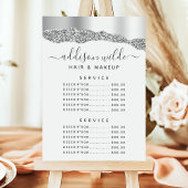 Menu des prix du service Silver Glitter Diamonds G