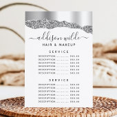 Menu des prix du service Silver Glitter Diamonds G