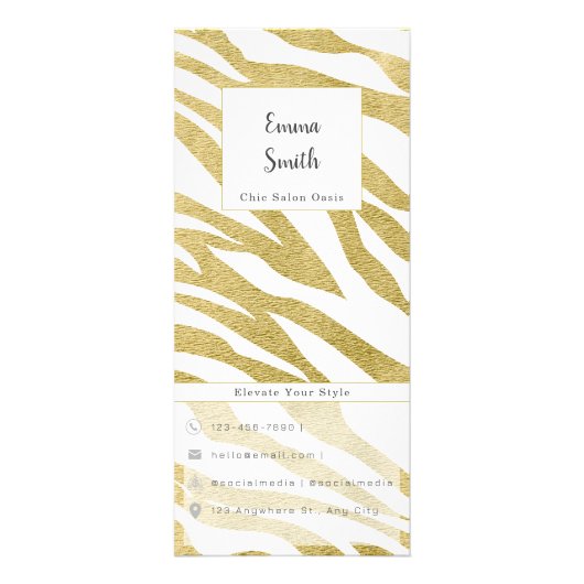 Menu des services de beauté personnalisables (Devant)