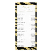 Menu des services de beauté personnalisables (Dos)