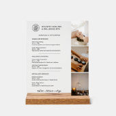 Menu des services de bien-être holistique (Recto)