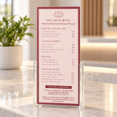 Menu des services de salon de manucure Blush Burgu