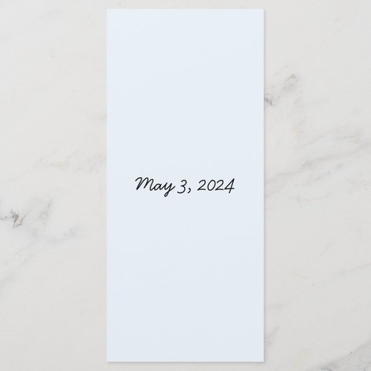 Menu Design d'aquarelle Austin Texas (Dos)