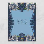 Menu Design élégant bleu celtique (Dos)