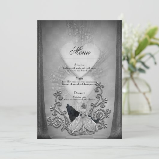 Menu Design élégant et sombre (Debout devant)