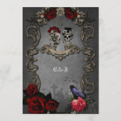 Menu Design gothique avec crânes cool (Dos)