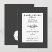 Menu Design simple élégant noir et blanc (Devant / Derrière)