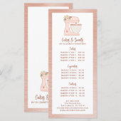 Menu dessert du chef pâtissier de la boulangerie r (Devant / Derrière)