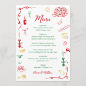 Menu Dessin à la main c'est plus de Fête des mariées (Devant)