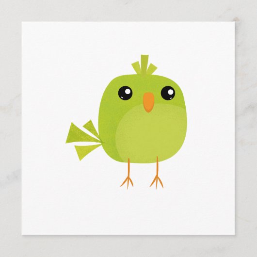 Menu Dessin animé d'oiseau vert (Devant)