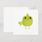 Menu Dessin animé d'oiseau vert (Devant / Derrière)