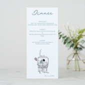 Menu dessin du mariage de ski (Debout devant)