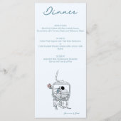 Menu dessin du mariage de ski (Devant)