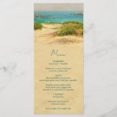 Menu Destination de mariage côtier plage aquarelle (Devant)