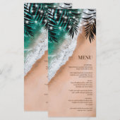 Menu Destination de plage tropicale (Devant / Derrière)