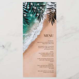 Menu Destination de plage tropicale