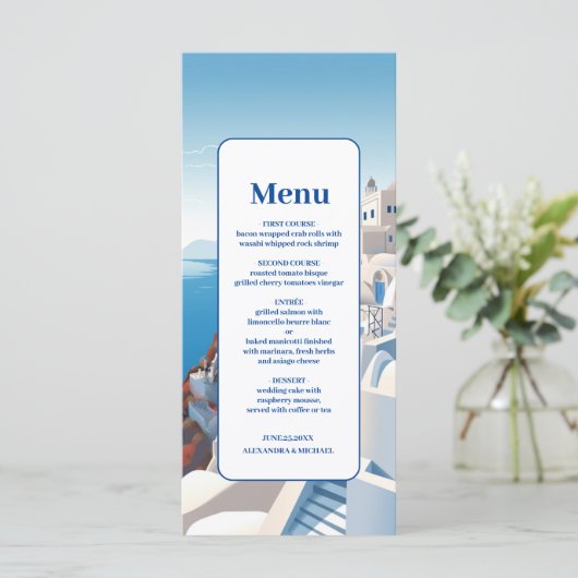 Menu Destination Grèce Mariage Santorin (Debout devant)